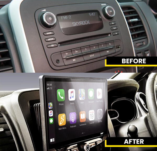 Android 11 Autoradio pour Opel Vivaro Renault Trafic Fiat Talento Nissan  NV300/VW300 avec Sans Fil Apple Carplay Android Auto Navi GPS WiFi 9 Pouces